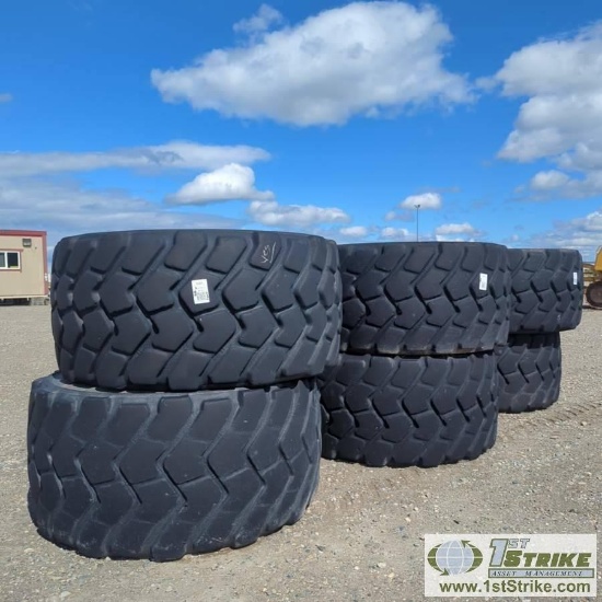 6 EACH. HEAVY EQUIPMENT TIRES, 750/65R25, MICHELIN XAD