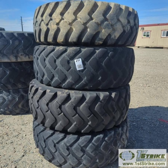 4 EACH. HEAVY EQUIPMENT TIRES, 17.5-25