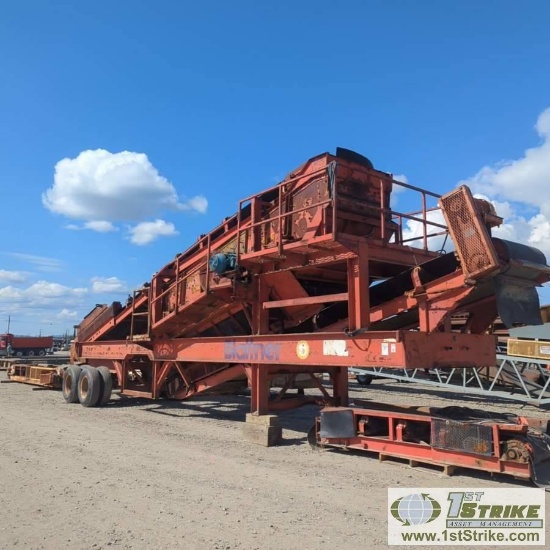 SCREEN PLANT, 1985 SECO INCLINE SCREEN, 5FT X 16FT 2 DECK SCREEN WITH TOP AND BOTTOM CROSS BELTS. 48