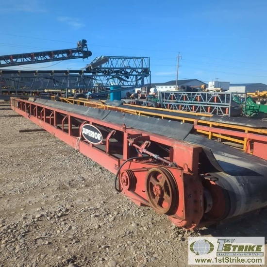 CONVEYOR, 2006 SUPERIOR MODEL F36X50STKP, STACKABLE, 36IN X 50FT, 20HP 3PHASE ELECTRIC MOTOR