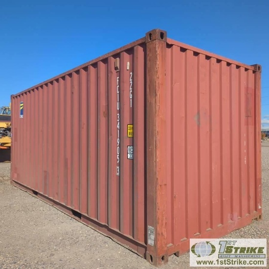 SHIPPING CONTAINER, CONEX TYPE, 20FT, STEEL CONSTRUCTION
