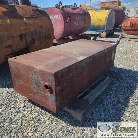 FUEL TANK, APPROX 150GAL, STEEL CONSTRUCTION