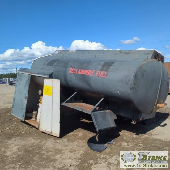 FUEL TANKER TRUCK BED, 1600GAL TANK, ALUMINUM CONSTRUCTION, FITS SINGLE REAR AXLE TRUCK