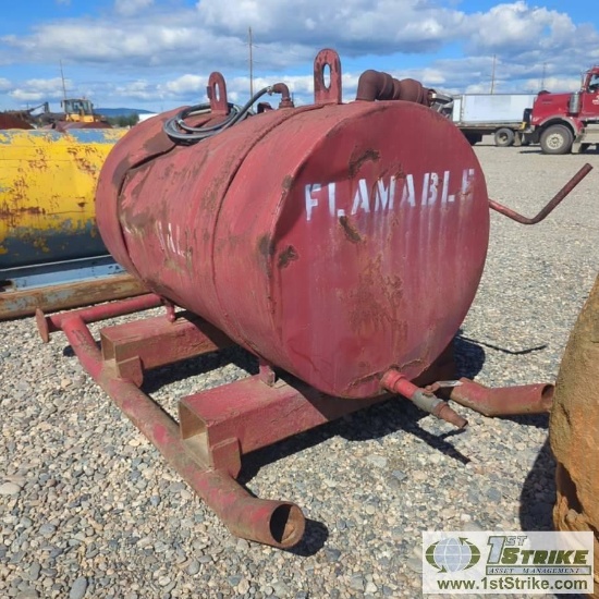 FUEL TANK, APPROX 275GAL, STEEL CONSTRUCTION, SKID MOUNTED