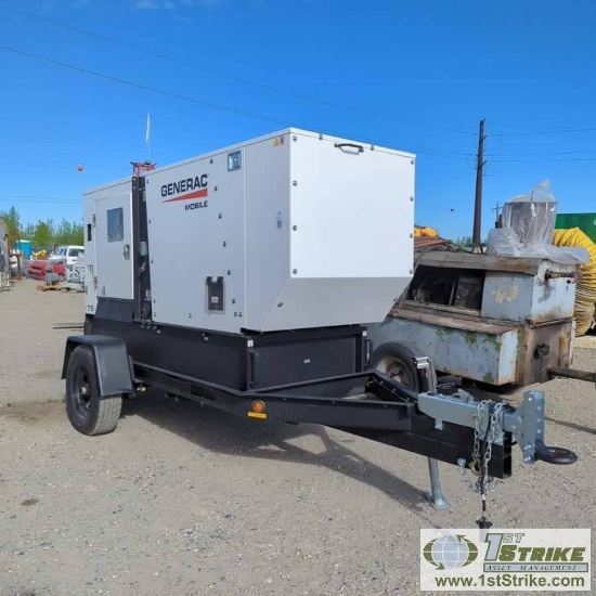 GENERATOR, 2020 GENERAC MODEL MDG75, 55KW, 55KVA, 240V SINGLE PHASE, OR 60KW, 75KVA, 208/240V 3 PHAS