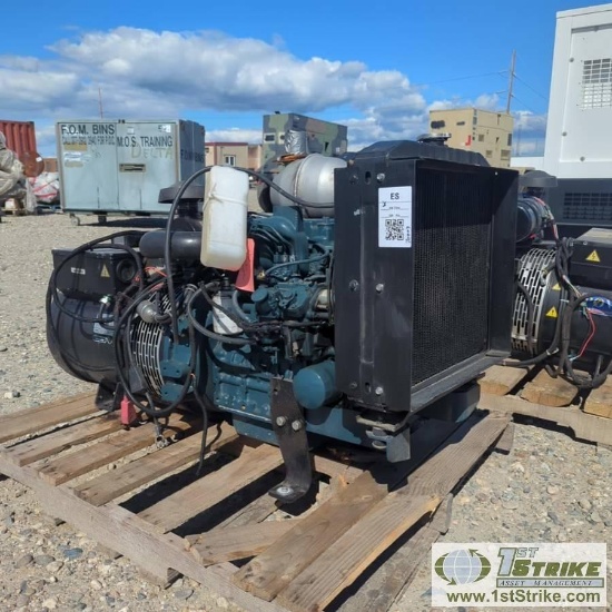 GENERATOR, 15KW, ESI KPG-15, 3 CYLINDER KUBOTA DIESEL