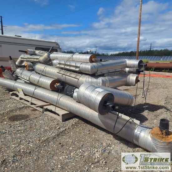 1 ASSORTMENT. INSULATED HDPE PIPE, VARIOUS SIZES AND ANGLE, WITH HEAT TRACE