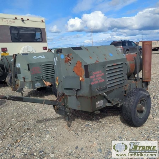 GROUND HEATER, MILITARY H1 TYPE, 1992 ENGINEERED AIR SYSTEMS, SINGLE CYLINDER LISTER PETTER DIESEL,