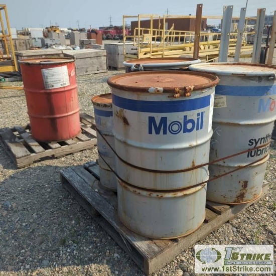 2 PALLETS. 5 BARRELS, GREASE. UNOPENED