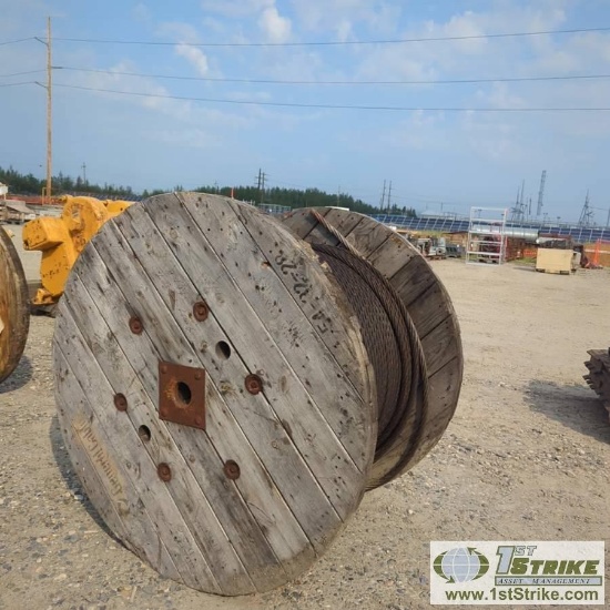 1 SPOOL. IWRC WIRE ROPE, 1IN, UNGALVANIZED, APPROX 950FT
