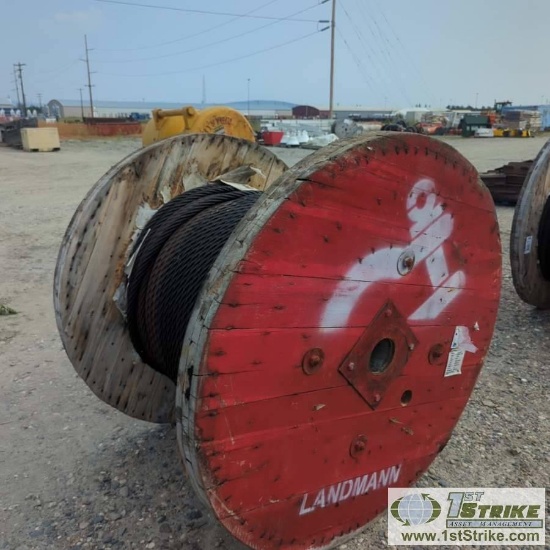 1 SPOOL. IWRC WIRE ROPE, 1IN, UNGALVANIZED, APPROX 950FT