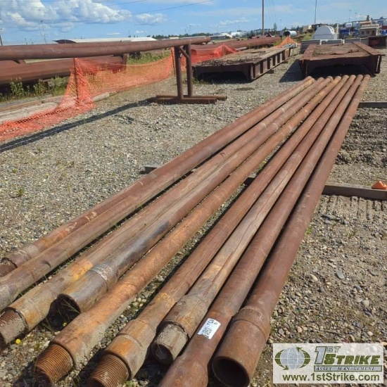 9 EACH. DRILL PIPE, APPROX 5IN OUTSIDE DIAMETER X 31FT LONG