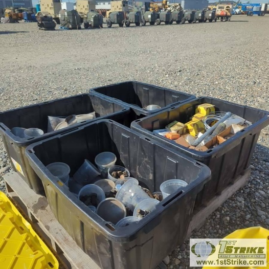 1 PALLET. MISC HARDWARE INCL: BOLTS, NUTS, SCREWS, PIPE FITTINGS