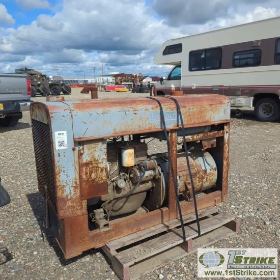 WELDER, LINCLON SA-200, 4 CYLINDER GAS MOTOR, SKID MOUNTED. UNKNOWN MECHANICAL PROBLEMS