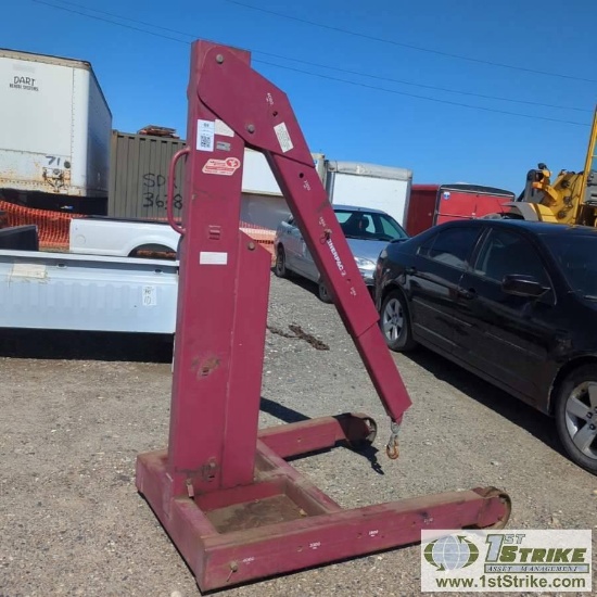 ENGINE HOIST, ENERPAC MC-2000-1, 2TON, MISSING HYDRAULIC CYLINDER