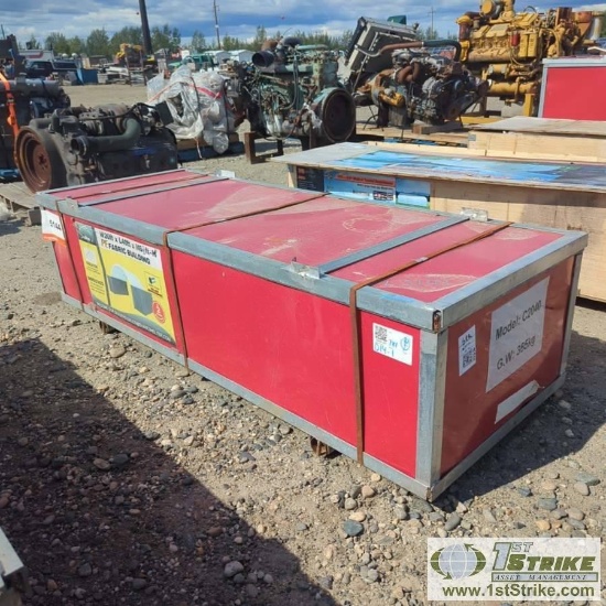 SHIPPING CONTAINER SHELTER, PE FABRIC BUILDING MODEL C2040, 20FT X 40FT X 6.5FT