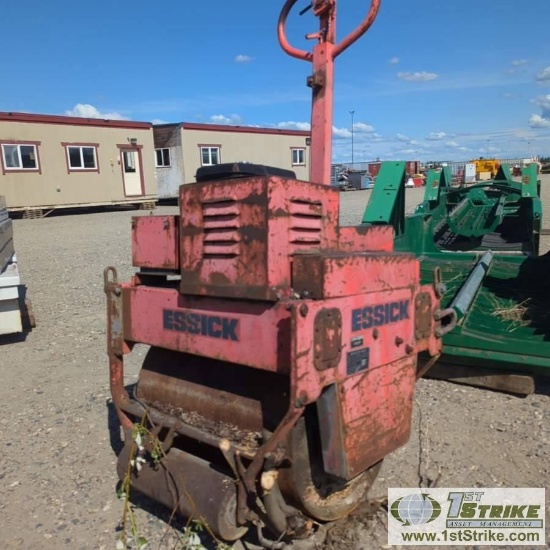 VIBRATORY COMPACTOR, ESSICK V 30W2R, SINGLE DRUM, WALK BEHIND TYPE, WISCONSIN ROBIN GAS ENGINE