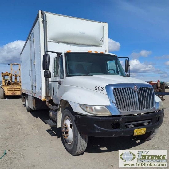 CURTAIN VAN, 2007 INTERNATIONAL 4300 SBA 4X2, INTERNATIONAL D225 ENGINE, MANUAL TRANSMISSION, HEISER