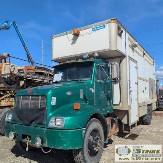 SERVICE BOX TRUCK, 2003 PETERBILT, 7.2L CATERPILLAR, AUTOMATIC TRANSMISSION, 20FT X 8FT6IN BOX, NORT