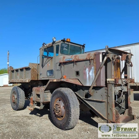 RUNWAY PLOW TRUCK, 1988 OSHKOSH MODEL WT-2206, 6 CYLINDER DIESEL ENGINE, 4X4, W/ BELLY BLADE HOOKUP,