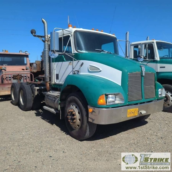SEMI TRACTOR, 1999 KENWORTH, CUMMINS ISC DIESEL, EATON FULLER TRANSMISSION, TANDEM REAR AXLES