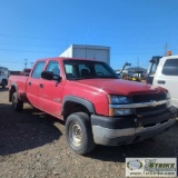 2003 CHEVROLET SILVERADO 2500HD, 6.6L DURAMAX, 4X4, CREW CAB, LONG BED