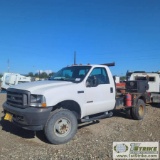 2004 FORD F-350 SUPERDUTY XL, 6.0L POWERSTROKE, 4X4, DUALLY, SINGLE CAB, 9FT X 7FT3IN WELDING BED, W
