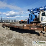EQUIPMENT TRAILER, 1992 INTERSTATE 40DLA, 8FT 6IN WIDE X 19FT DECK W/ 5FT DOVETAIL, TANDEM AXLE, AIR