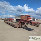 LOWBOY TRAILER, 1988 TRAIL KING LOADKING TS80MC-483, 24FT MAIN DECK X 8FT WIDE, 13FT OVER TIRE DECK