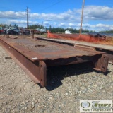 STEEL SKID, APPROX 90IN WIDE X 30FT LONG X 21IN TALL