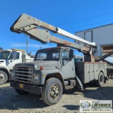 BUCKET TRUCK, 1980 INTERNATIONAL 1754, 9.0L DIESEL ENGINE, MANUAL TRANSMISSION, REACH-ALL MODEL HD50