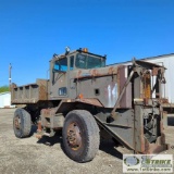 RUNWAY PLOW TRUCK, 1988 OSHKOSH MODEL WT-2206, 6 CYLINDER DIESEL ENGINE, 4X4, W/ BELLY BLADE HOOKUP,