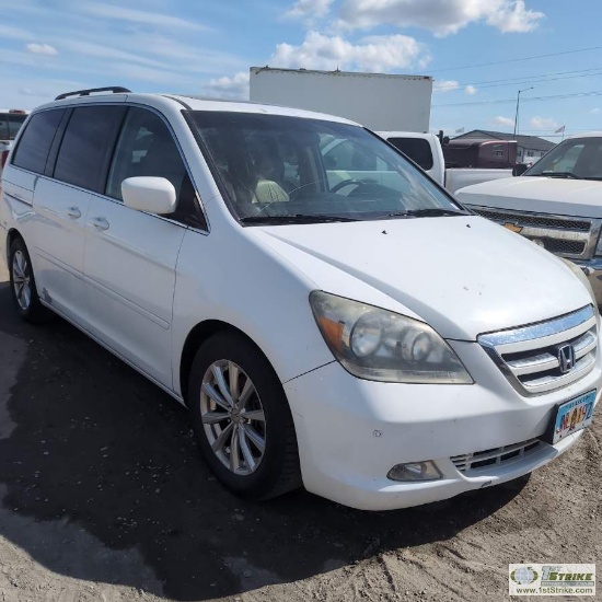 2007 HONDA ODYSSEY TOURING, 3.5L GAS, FWD, 5-DOOR