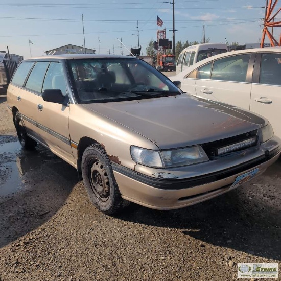 1993 SUBARU LEGACY, 2.2L GAS, 4X4, 4-DOOR WAGON
