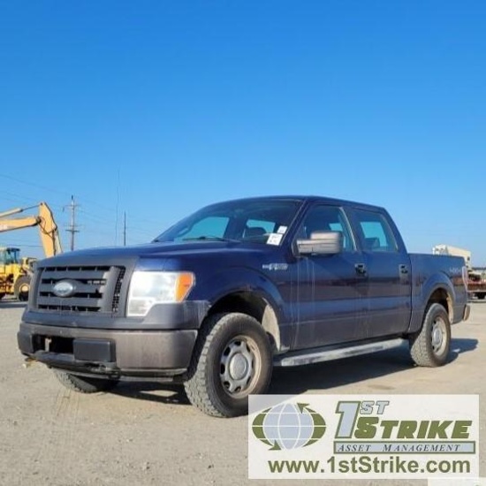 2009 FORD F-150 XL, 4.6L GAS, 4X4, CREW CAB, SHORT BED