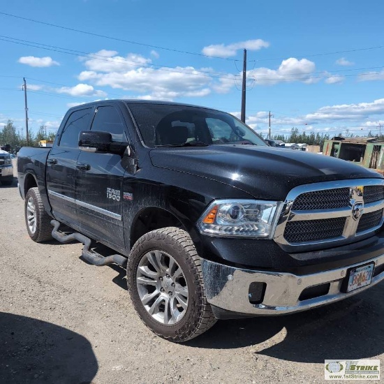 2014 RAM 1500 LONGHORN, 5.7L HEMI, 4X4, CREW CAB, SHORT BED. POWER STEERING ISSUES