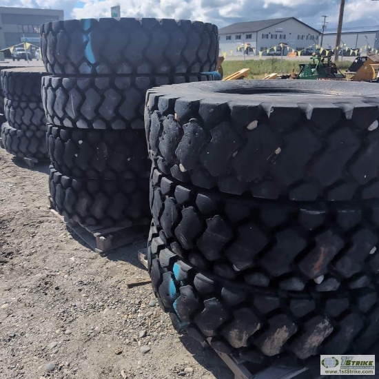 7 EACH. HEAVY EQUIPMENT TIRES, 14.00-25