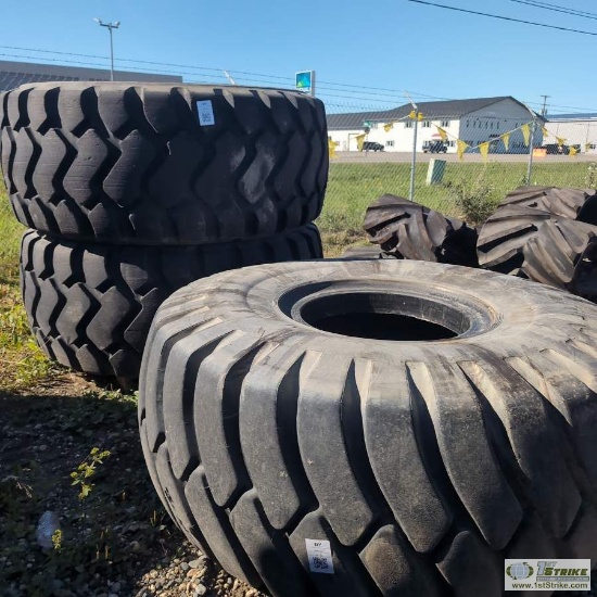 3 EACH. HEAVY EQUIPMENT TIRES, 29.5-25. CONDITION UNKNOWN