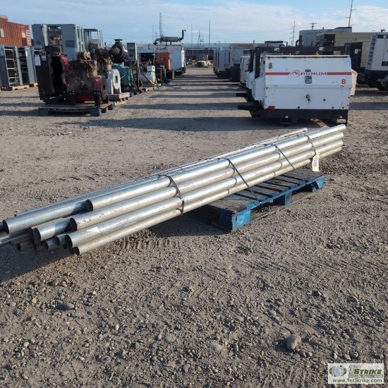 1 PALLET. MISC FENCE POSTS AND FLASHING
