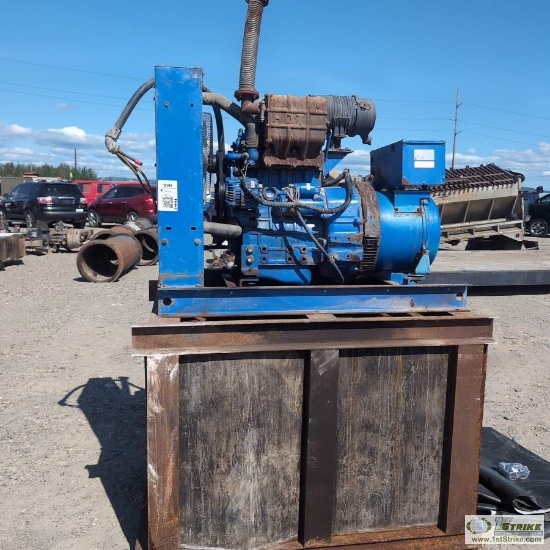 GENERATOR, NORTHERN LIGHTS, 12KW, 120/240 VOLT SINGLE PHASE, 3CYL DIESEL ENGINE, SKID MOUNTED W/FUEL