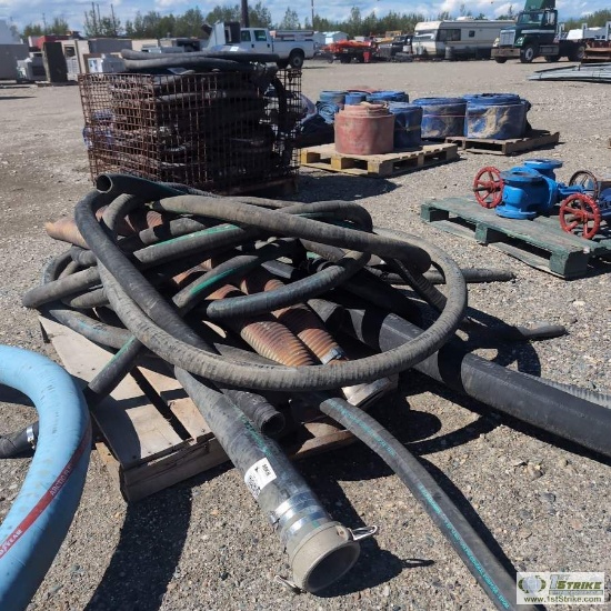 1 PALLET. MISC SUCTION HOSE, INCLUDING: APPROX 2IN, 4IN, WITH MISC FITTINGS