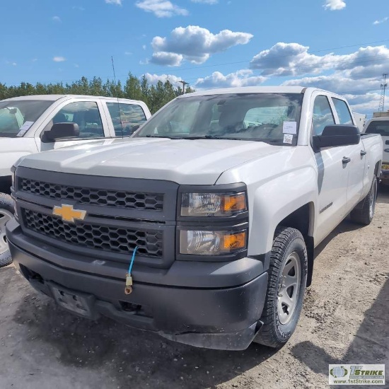 2015 CHEVROLET SILVERADO 1500, 5.3L VORTEC, 4X4, CREW CAB, SHORT BED