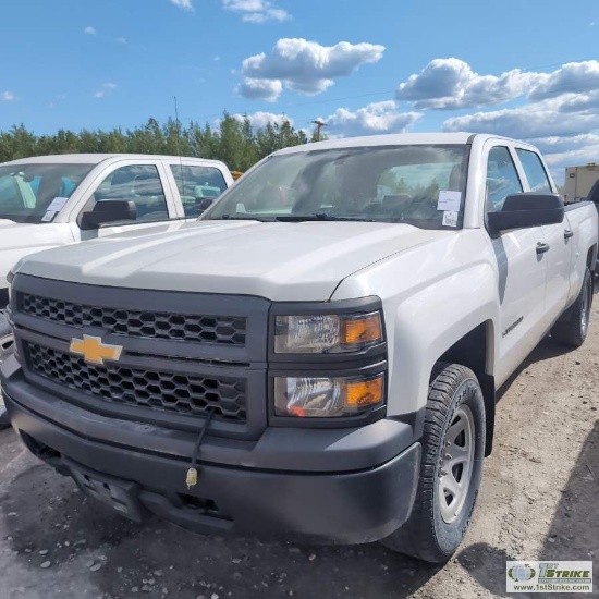 2015 CHEVROLET SILVERADO 1500, 5.3L VORTEC, 4X4, CREW CAB, SHORT BED