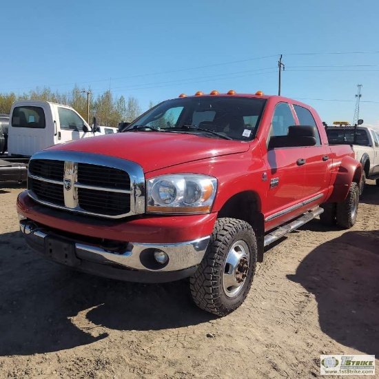 2006 DODGE RAM 3500 HEAVY DUTY LARAMIE, 5.9L CUMMINS, 4X4, DUALLY, MEGA CAB, SHORT BED