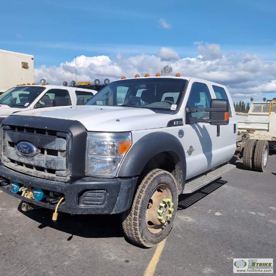 2014 FORD F-550 SUPERDUTY XL, 6.7L POWERSTROKE, 4X4, DUALLY, CREW CAB, CHASSIS