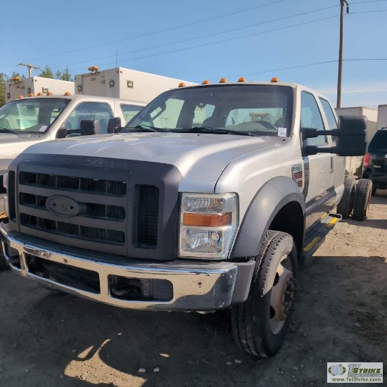 2009 FORD F-550 SUPERDUTY XL, 6.4L POWERSTROKE, 4X4, DUALLY, CREW CAB, CHASSIS