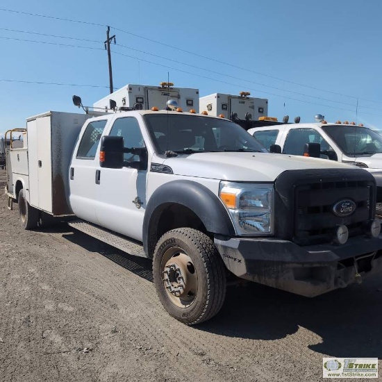 2012 FORD F-550 SUPERDUTY XL, 6.7L POWERSTROKE, 4X4, DUALLY, CREW CAB, 12FT8IN WELDING BED
