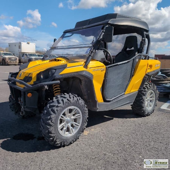 UTV, 2012 CAN-AM COMMANDER XT, 1000CC ROTAX ENGINE, 4X4, OROPS, WITH WINDSHIELD, ROOF, HALF DOORS, F