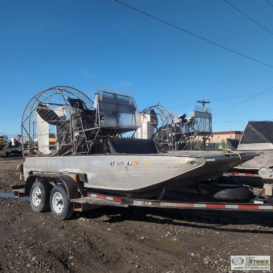 AIRBOAT, 2008 ALASKA AIRBOATS 8000 SERIES, 16FT ALUMINUM HULL, APPROX 8FT 2IN BEAM, MARINE POWER VOR