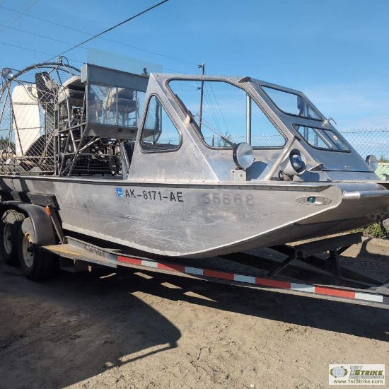 AIRBOAT, 2004 ALASKA AIRBOATS 8000 SERIES, 20FT ALUMINUM HULL, APPROX 8FT 4IN BEAM, MARINE POWER VOR